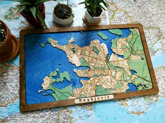 Quit My Corporate Job In Digital Mapmaking/Map Data A Few Years Ago To Make Them On Wood Instead