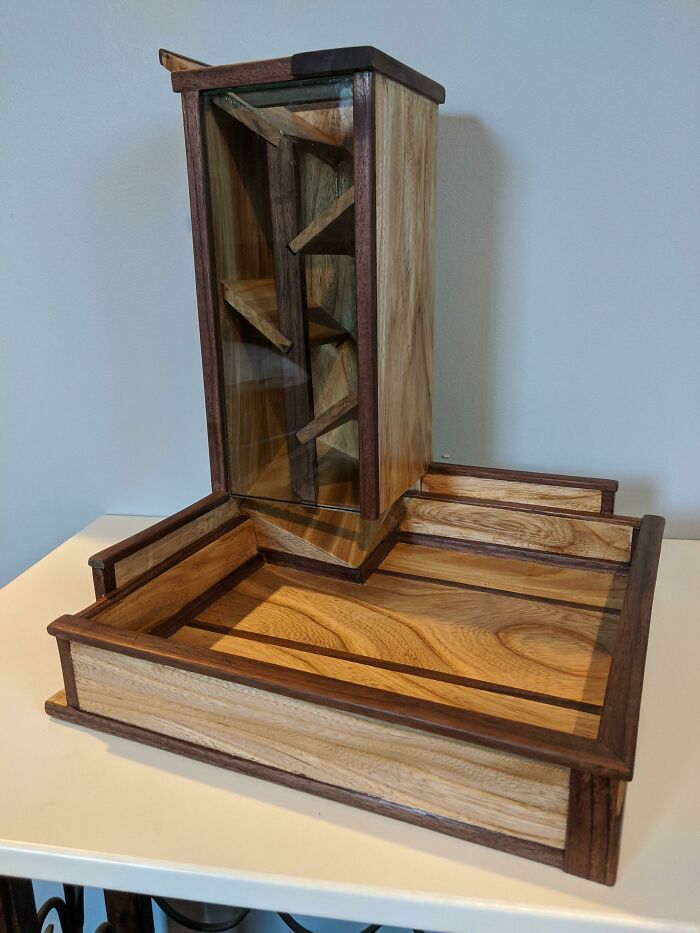 Dnd Dice Tower (D&d? I Don't Know Dungeons, Just Wood). Made For My Dungeon Master Son