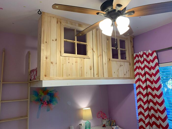 She’s Been Asking For A Loft Bed All Year. Finally Had A Gap In Wife Projects