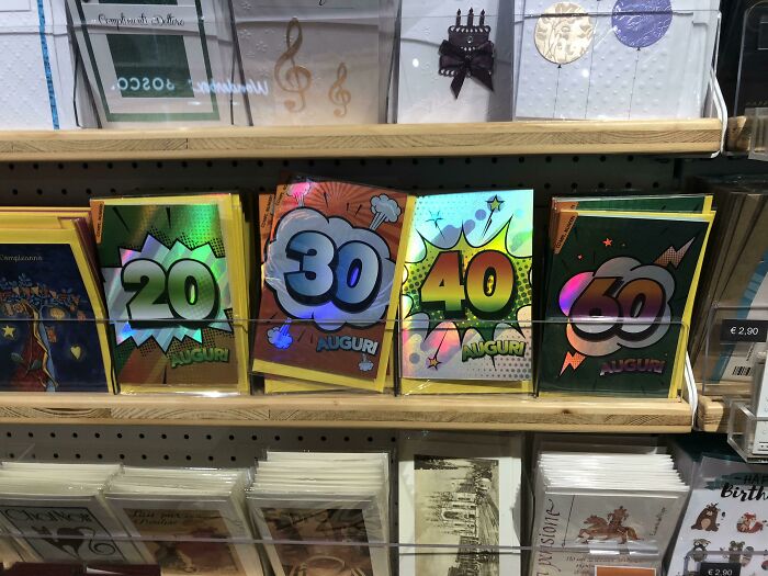 Looking For A Card For My Dad’s 50th Birthday (Fourth Store I Visited, All Were Like This)