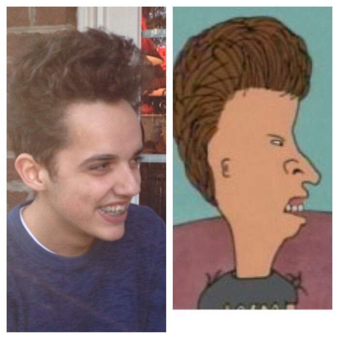 I Posted A Pic Earlier Calling My Lil Bro Kramer Jr. A Redditor Said He Looked Like Butthead... I'm Laughing Way Harder Now!