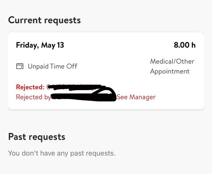My Boss Denied My Medical Request A Month In Advance, First Time Ever Even Requesting A Day Off