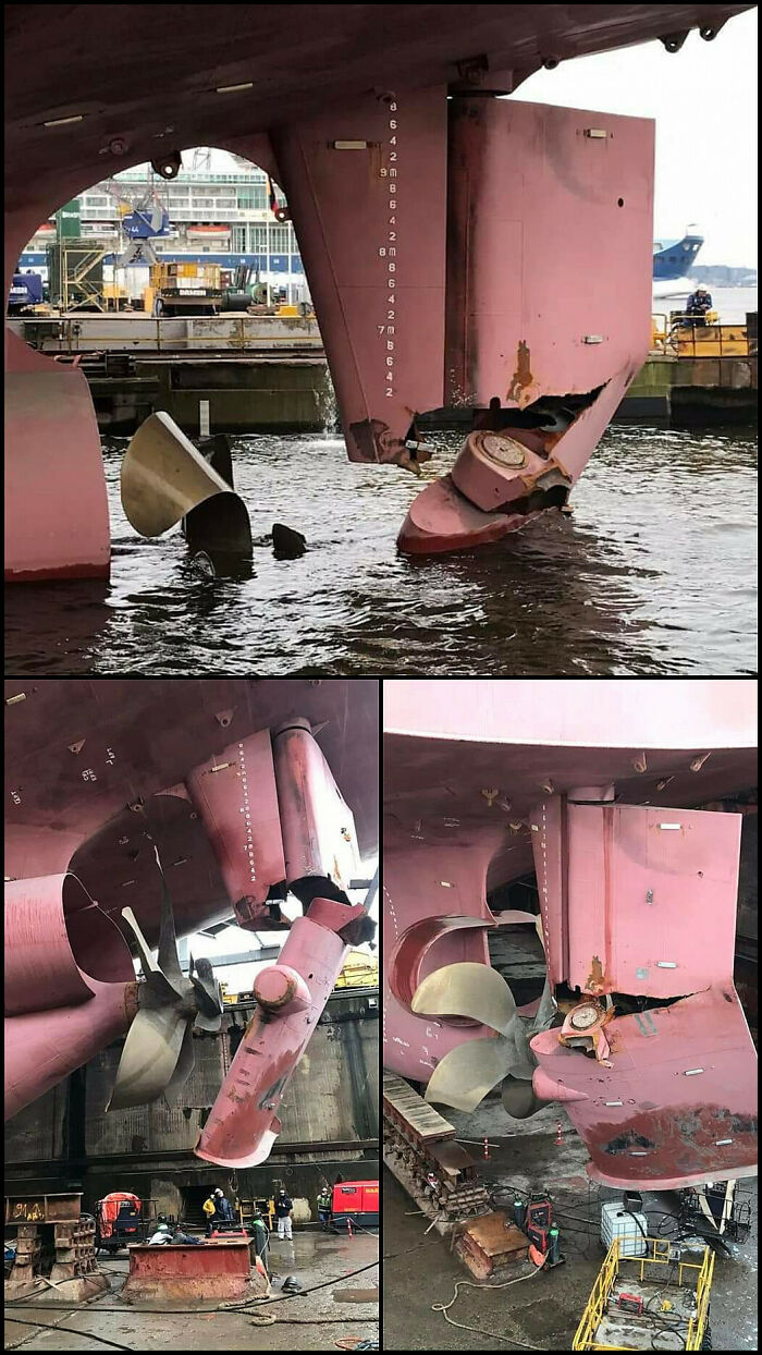 While Reversing In A Canal Of Amsterdam, The Ship Struck Ground