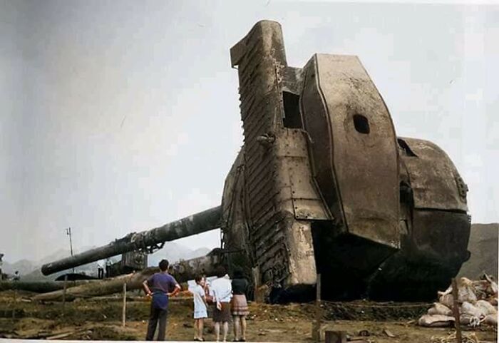 Turret Salvaged From The Wreck Of Battleship Mutsu