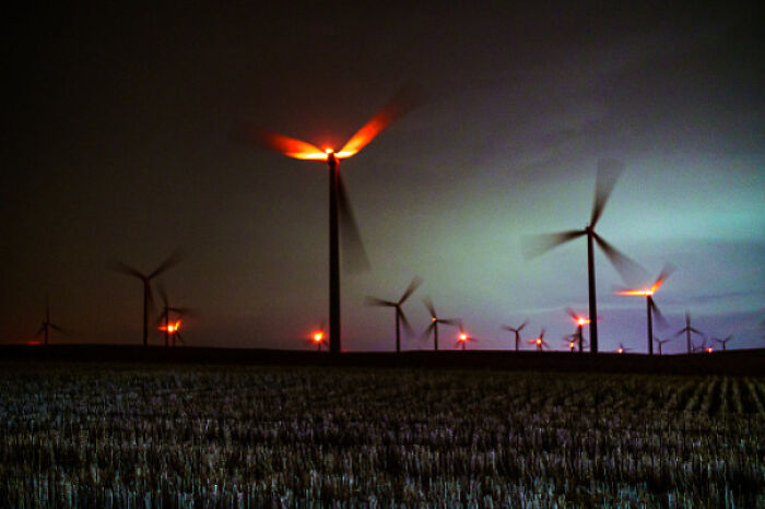 It's Something About Not Only Windmills, But Windmills At Night