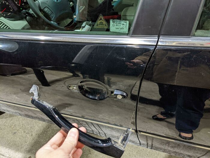 Door Handle Broke Off At The Gas Station... With The Car Running