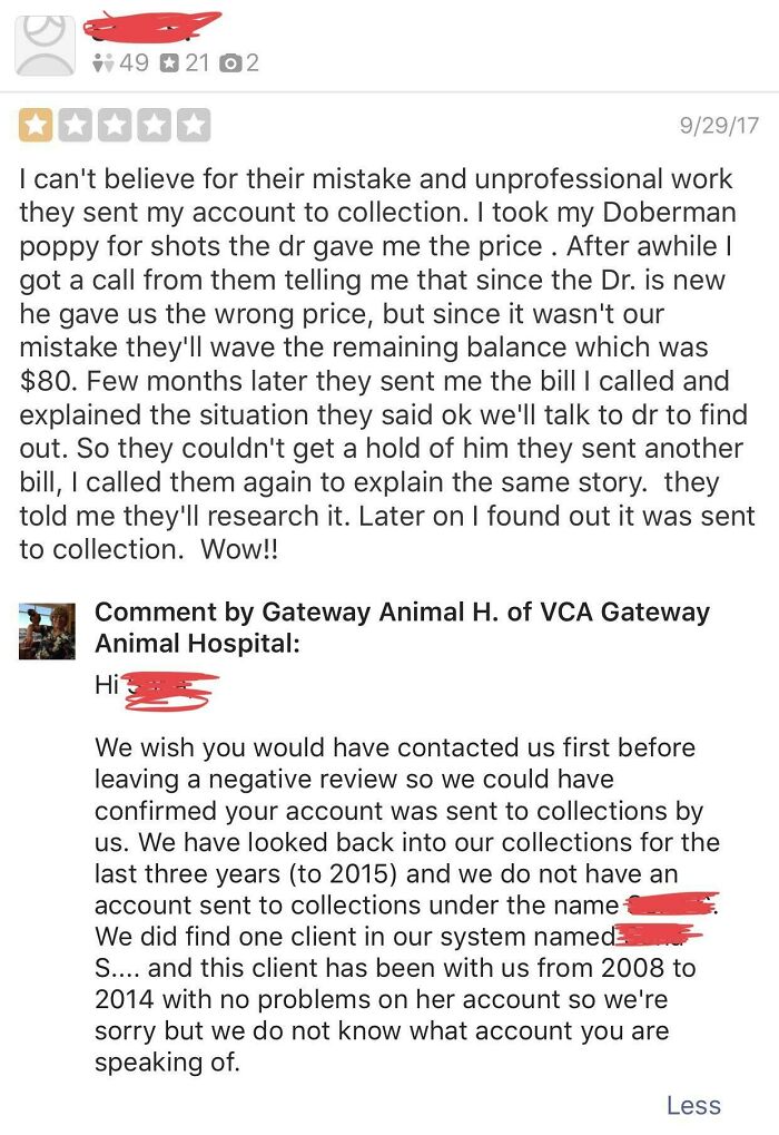 Her Yelp Account Is A Gold Mine Of Fake One Star Reviews