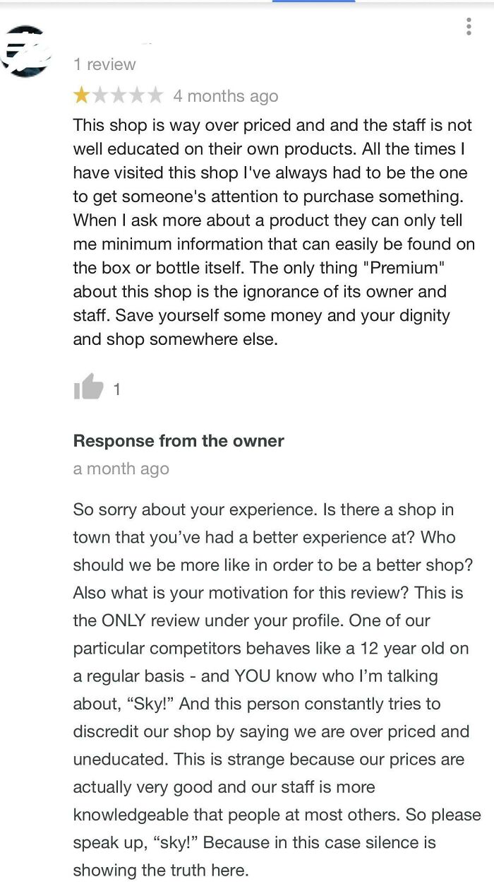 Vape Shop Calls Out Fake Review