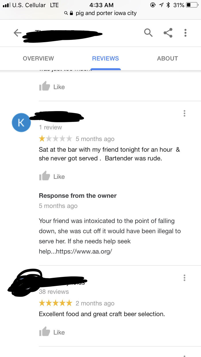 Restaurant Owner Wasn't Having It.