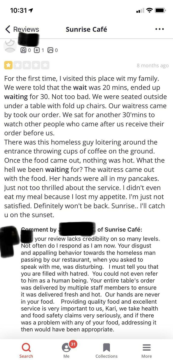 Local Business Owner Responds To Homeless-Hating Reviewer