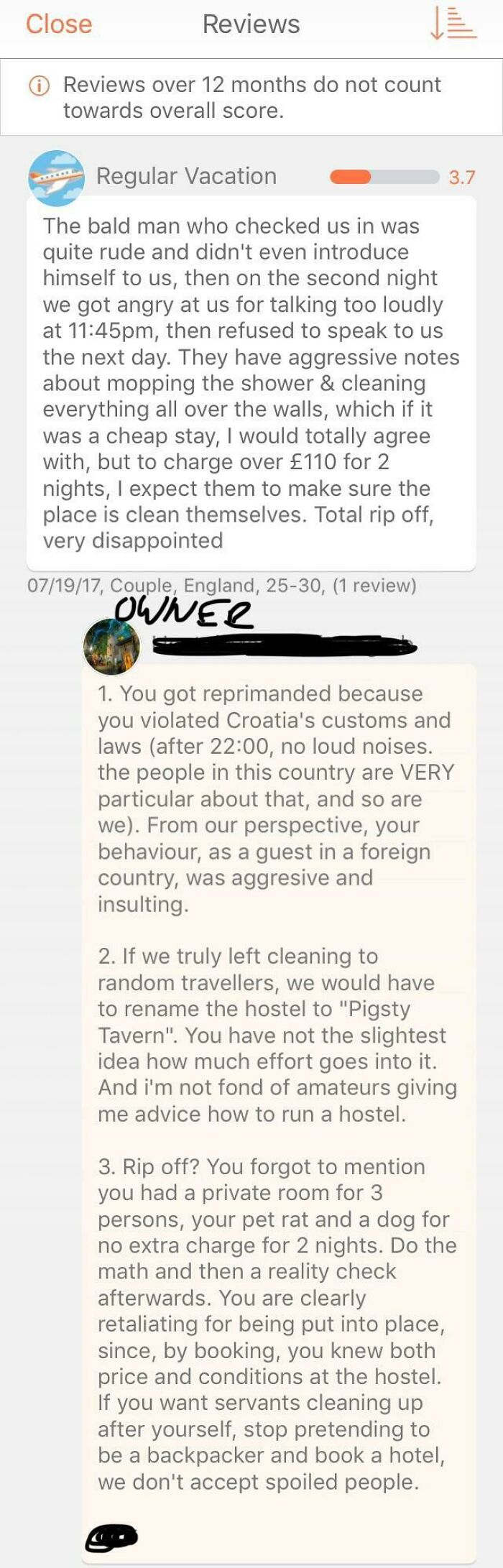 Checked To See If The Wonderful Hostel I’m Staying At Has Any Bad Reviews. They Do, And The Owner Responds So Well Lol.