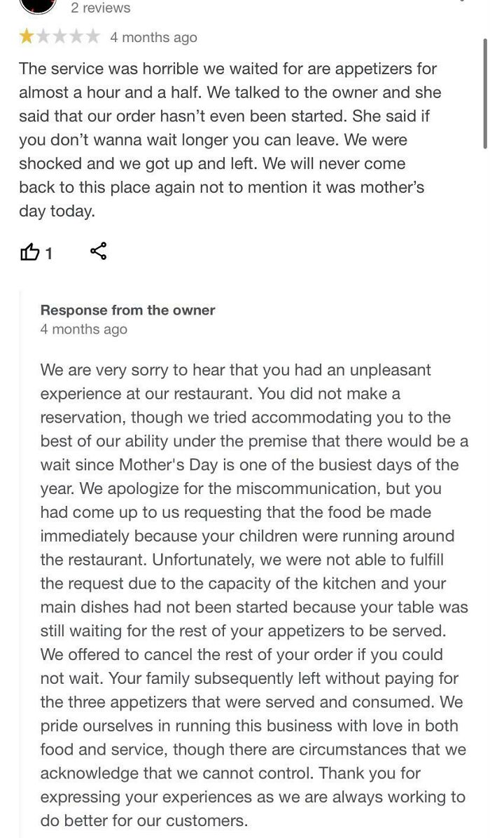 Went To The Best Restaurant Ever Last Night. Looked Up Reviews And Found This Gem.