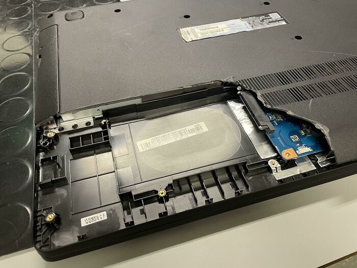 When 12 Screws Is Just Too Much To Remove The Hard Drive