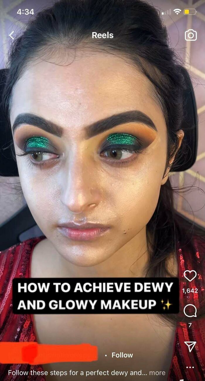 Til That Makeup Can Be Too Dewy And Glowy