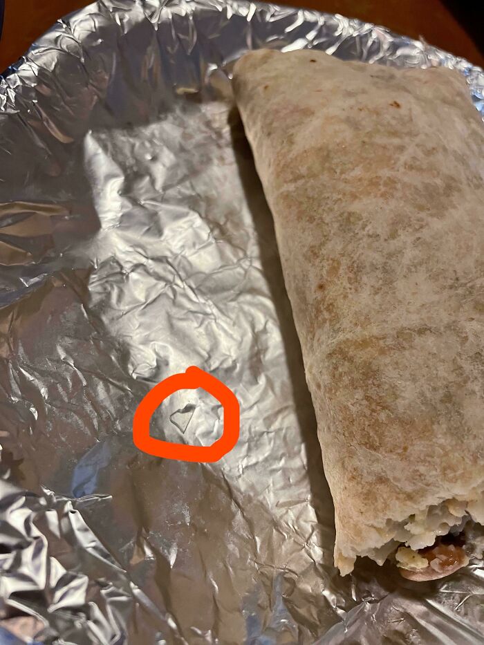 Second Bite Of My Chipotle Burrito And It Had A Piece Of Glass In It