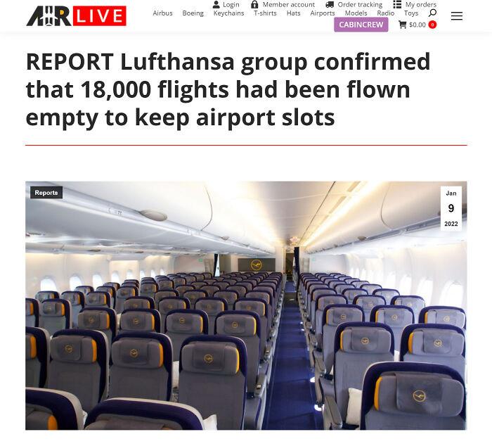 18,000 Flights Had Been Flown Empty To Keep Airport Slots