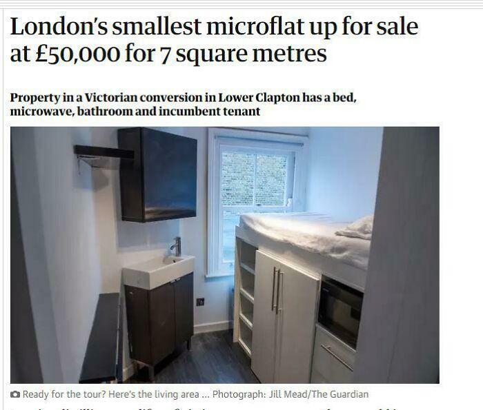 London’s Smallest Microflat Up For Sale At £50,000 For 7 Square Metres