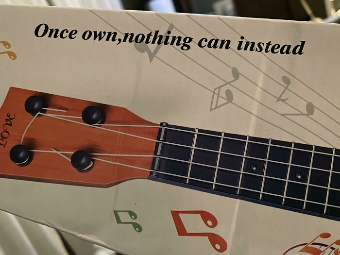 Got My Daughter A Play Guitar For Christmas. The Box Came With An Inspirational Message