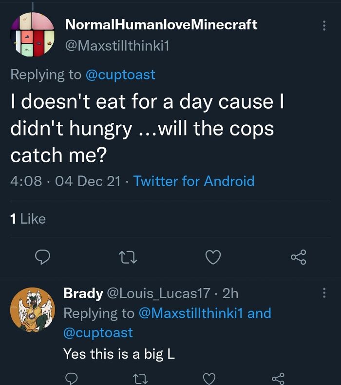I Dont Think The Cops Will Catch You If You Dosent Eat For A Day