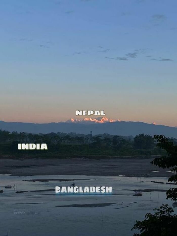 Nature Has No Borders || Three Countries In On Frame. Tetulia, Panchagarh, Bangladesh || Photo: Rezwanoor