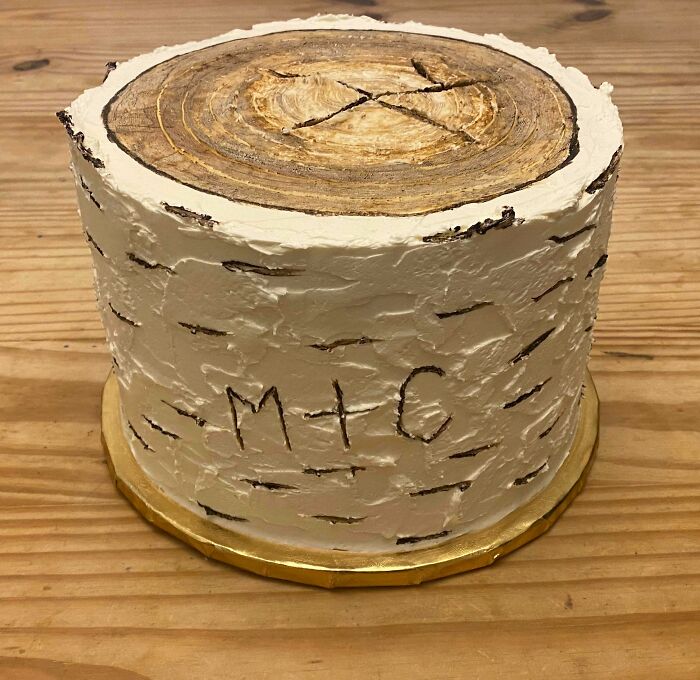 A Friend Asked Me To Make A Birch Tree Cake