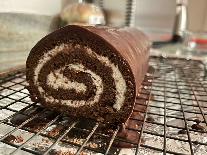 Excited That I Finally Made A Swiss Roll With A Defined Swirl! 