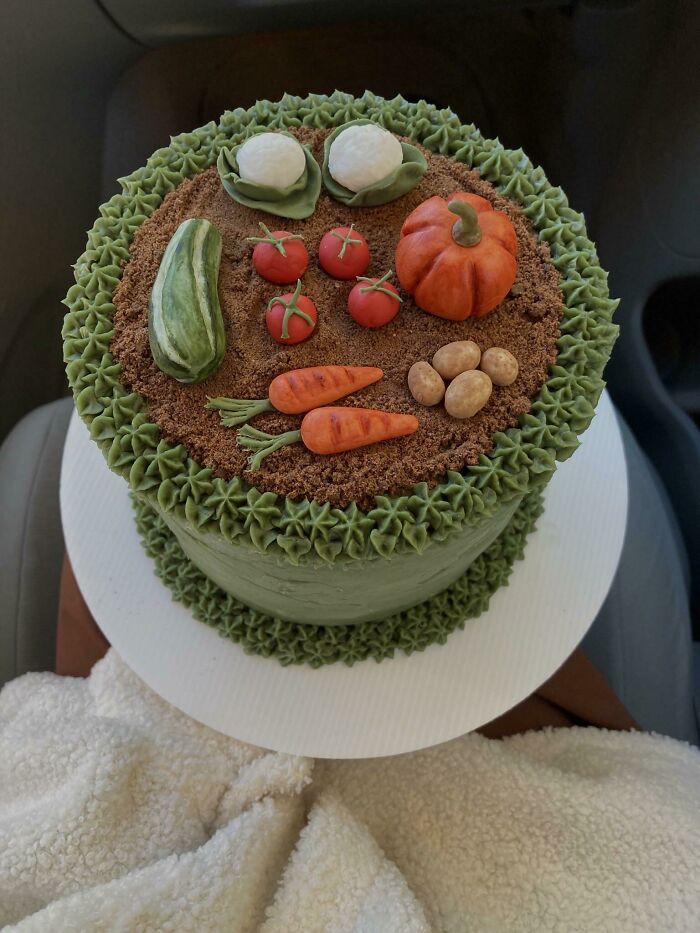 Chocolate Hazelnut Garden Themed Cake 