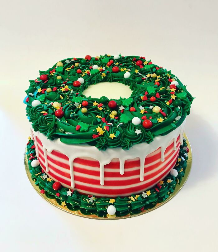 Wreath Cake I Made For My Kids Music Department Bake Sale