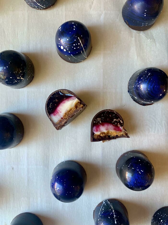 Blueberry Cheesecake Bonbons! Technically Not A Baked Good But I Hope That’s Okay
