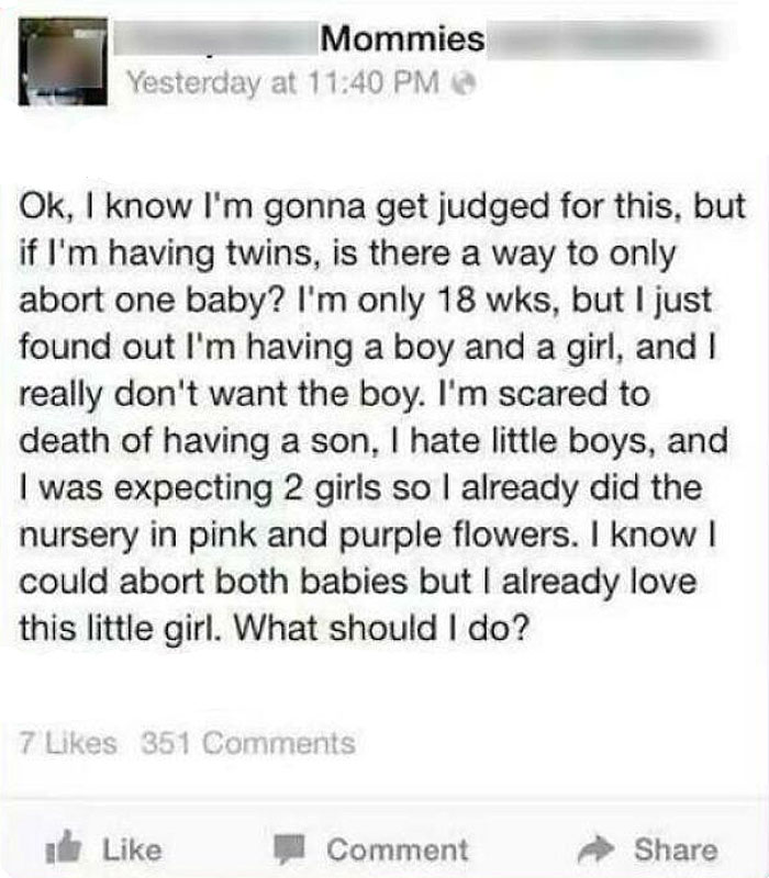 Seems, She Really Does Not Want A Boy...