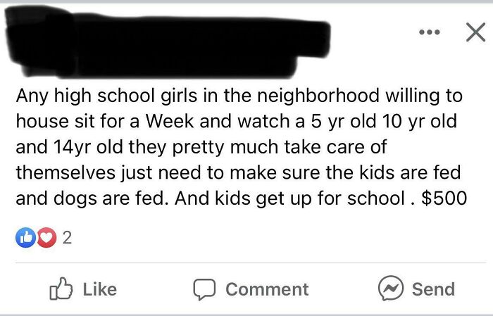 Local Mom Wants A High Schooler To Watch 3 Kids For A Week. For $2.97/Hr