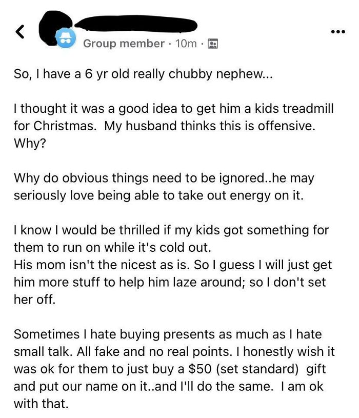“My 6 Y/O Nephew Is A Little Fatty And I Hate His Mom, So I’m Going To Buy Him A Thinly Veiled Insult Instead Of A Gift He Would Enjoy”