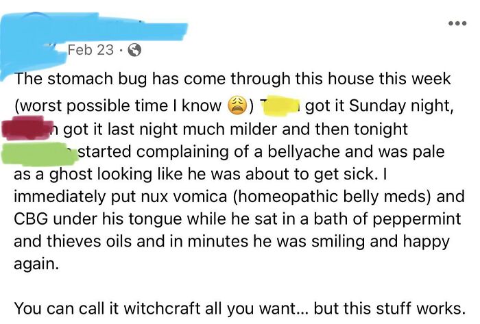 I Am At A Loss For Words Here. It’s Totally Believable That Your Pyramid Scheme Products Miraculously Cured Your Child’s Stomach Bug