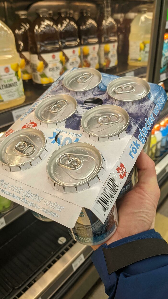 Cardboard Rings For This 6 Pack Instead Of The Plastic Ones