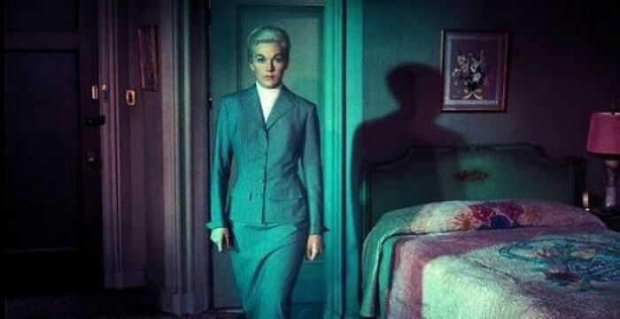 In Vertigo (1958), James Stewart’s Character Isn’t As Obsessed With Madeline As The Movie Infers, But Instead Obsessed With Obtaining Control Over A Girl And Projecting His Desires Onto Her - Hence The Neutral Grey Outfit He Makes Her Wear.