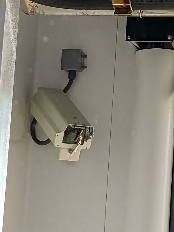 Security Camera Inside The Car Wash Is Equipped With A Squeegee Wiper