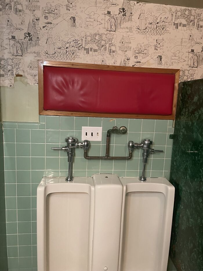 I’m At A Townie Bar In Rural Wisconsin, They Have A Headrest At The Urinals In The Men’s Room