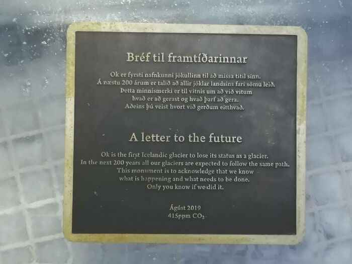 A Letter To Humans Of The Future On The Site Of Iceland's First Dead Glacier