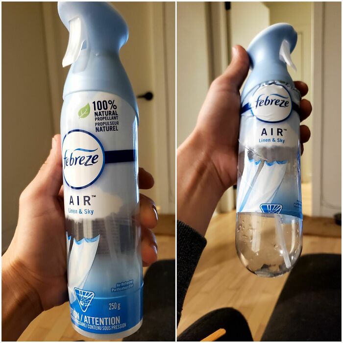 Febreze Bottle With Bottom Part Removed