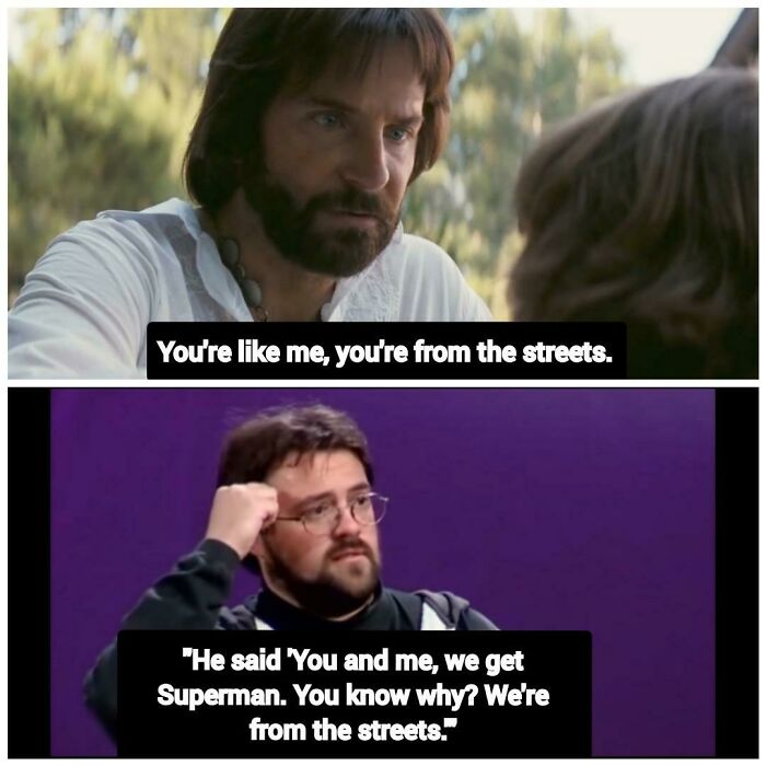 In Licorice Pizza (2021), Bradley Cooper Portrays Real Life Eccentric Movie Producer Jon Peters, Who Tells The Main Character "They're Both From The Streets." This Is A Reference To A Story Kevin Smith Told Of His Encounter With Jon During The Early Stages Of The Canceled "Superman Lives" Movie