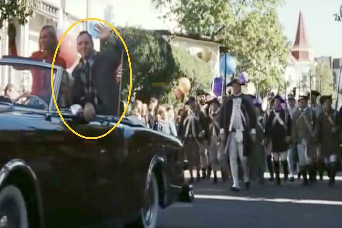 In Mystic River (2003), During The Parade Scene At The End Of The Movie, The Mayor Of The Town Shown Riding In The Back Of A Convertible Waving To The Crowd Is Played By Dennis Lehane, The Author Of The Book From Which The Film Is Adapted, In An Uncredited Cameo