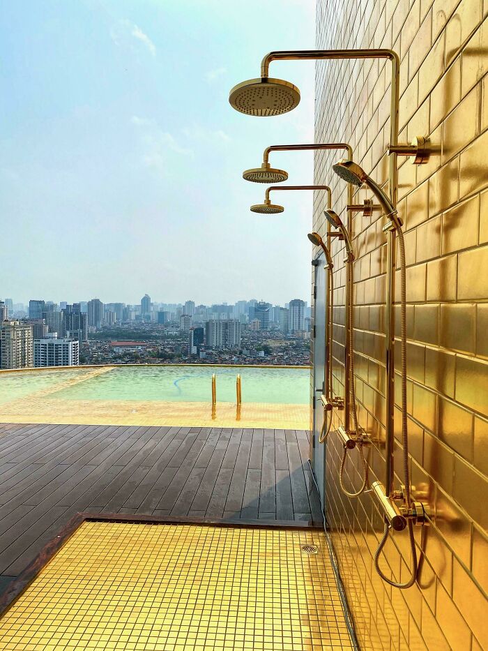 The World's First Gold-Plated Hotel Tower In Hanoi Has A Golden Shower On Its Rooftop Terrace