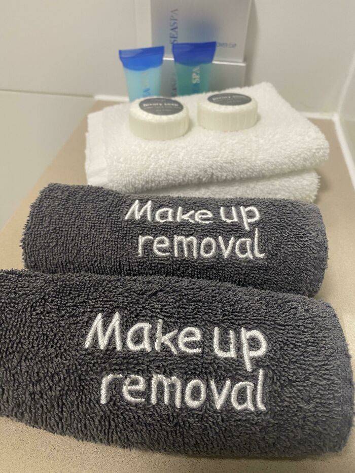 Our Hotel Has Face Towels Specifically For Make Up Removal