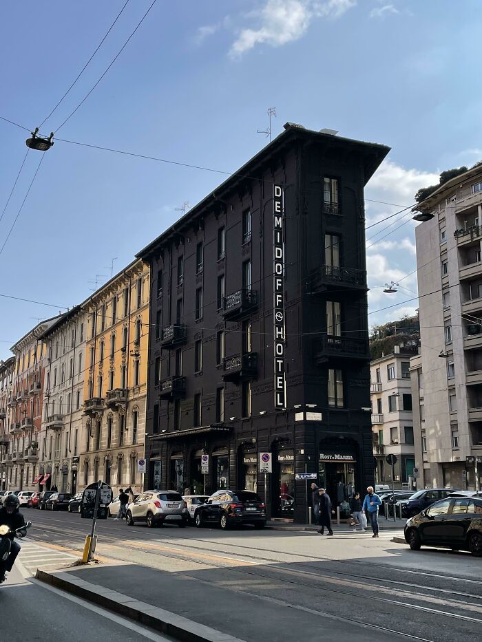 This Completely Black Building I Saw In Milan Today