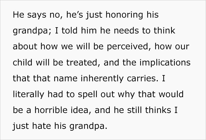 “AITA For Telling My Husband His Name Suggestion For Our Unborn Baby Is Idiotic At Best?” “AITA For Telling My Husband His Name Suggestion For Our Unborn Baby Is Idiotic At Best?”