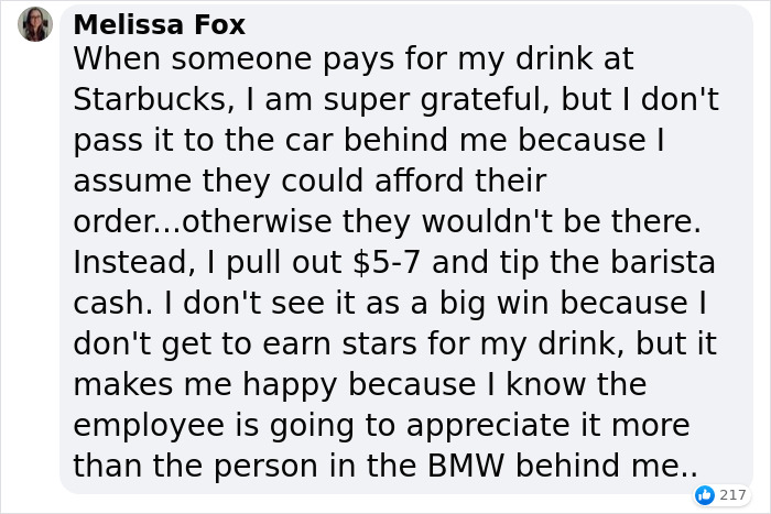 Woman Breaks A Starbucks ‘Pay It Forward’ Streak And Explains Why She’s Refusing To Be Shamed For It Woman Breaks A Starbucks ‘Pay It Forward’ Streak And Explains Why She’s Refusing To Be Shamed For It