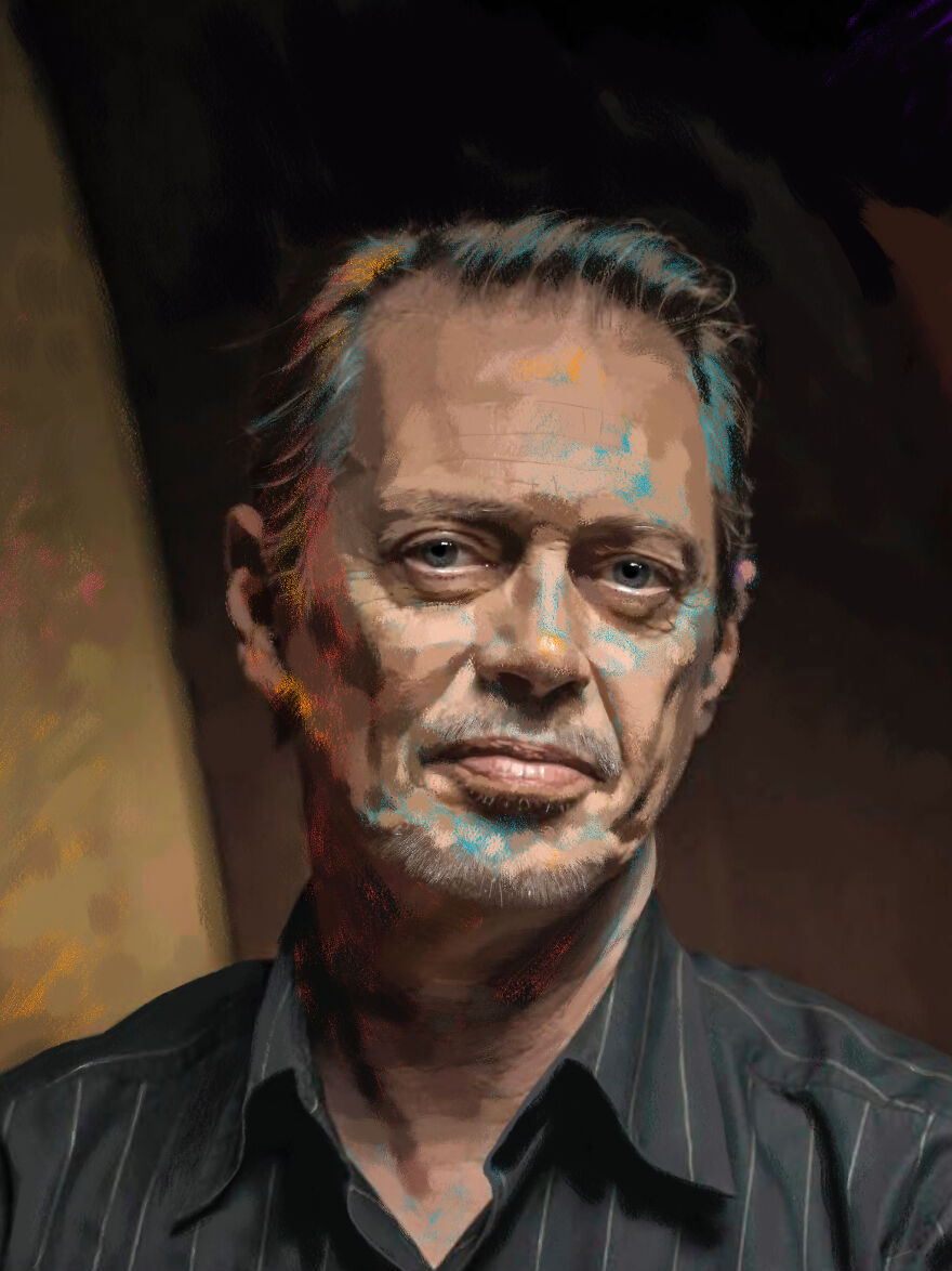 Digital Painting Of Steve Buscemi