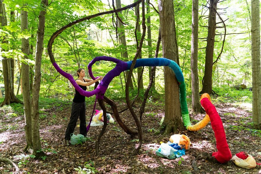 I Turned A Forest Vine Into Rainbow Art