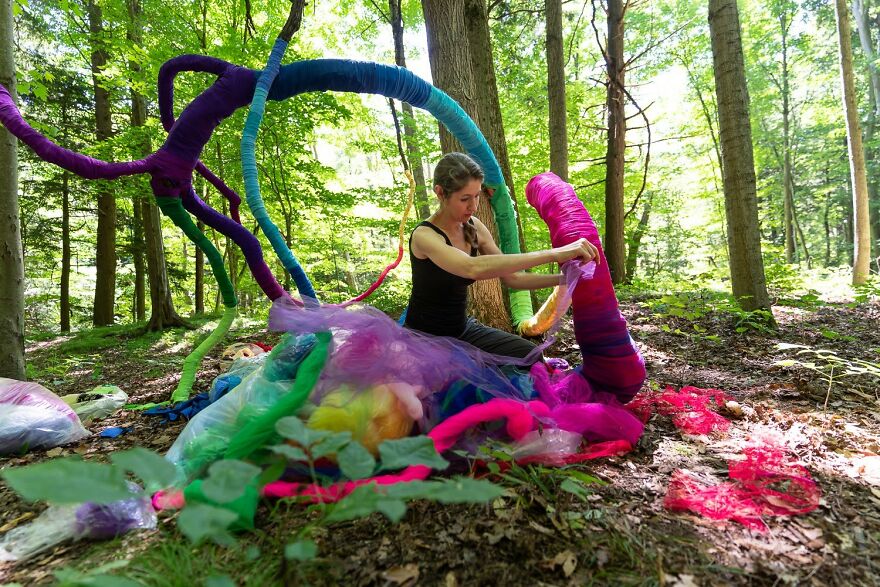 I Turned A Forest Vine Into Rainbow Art