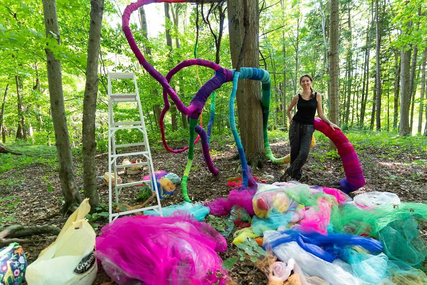 I Turned A Forest Vine Into Rainbow Art